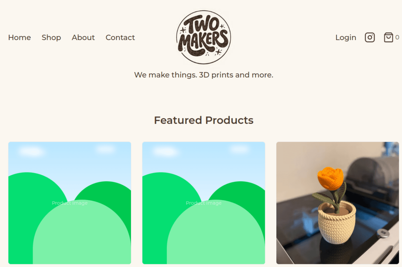 Two Makers Co website screenshot
